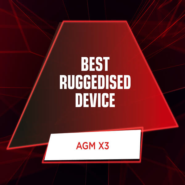 L'AGM X3 a remporté le prix du "Meilleur appareil renforcé" à l'occasion des "UK Mobile Industry Awards 2019"
