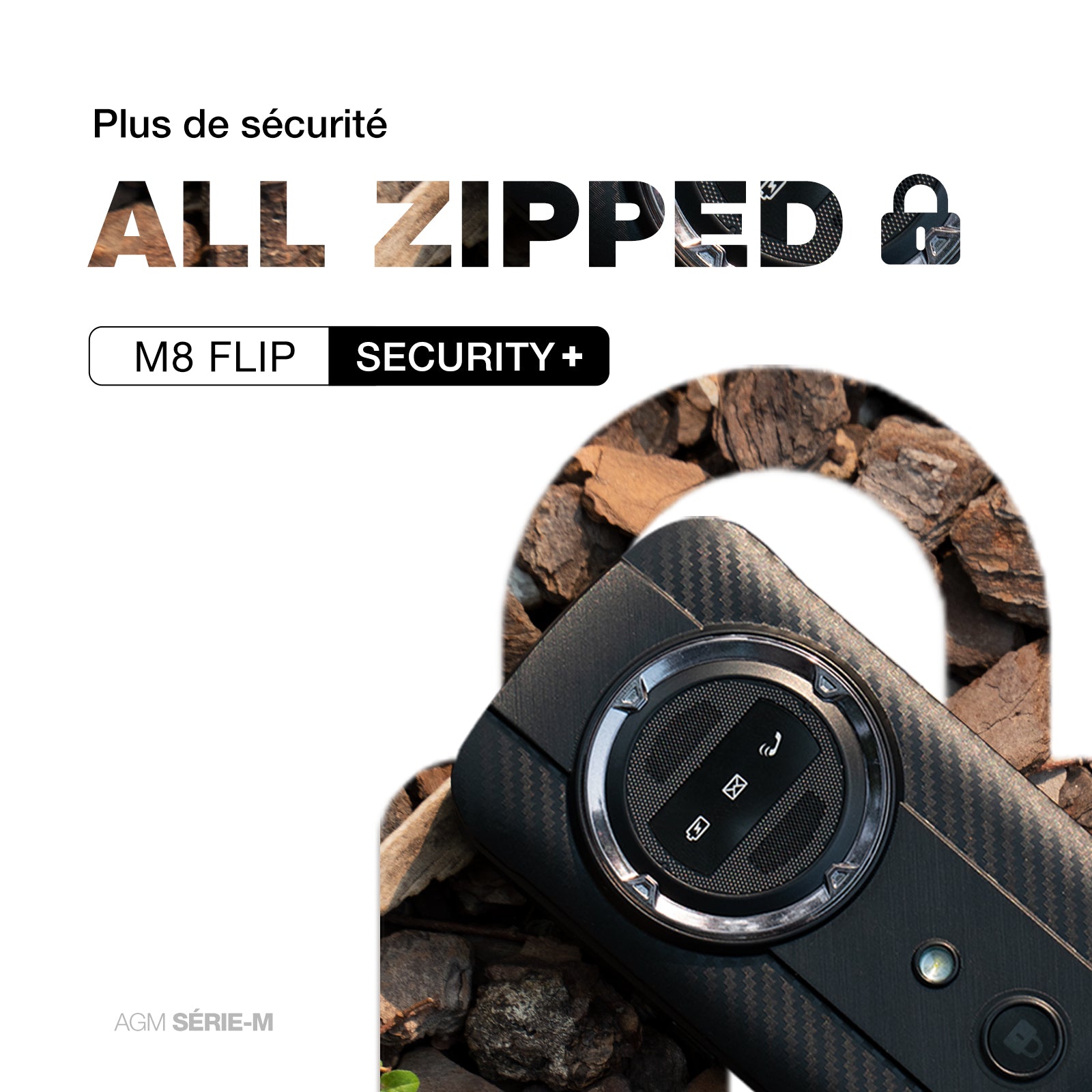 AGM M8 FLIP Security+, Téléphone à clapet robuste