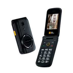 AGM M8 FLIP Security+ | Téléphone à clapet robuste | Données sécurisées | Vulnérabilités réduites | Aucun tracking